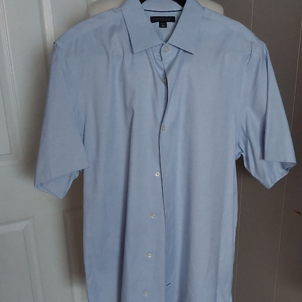 Men's Blue Short Sleeve Shirt